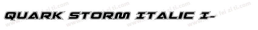 Quark Storm Italic I字体转换